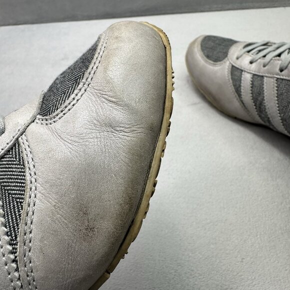 Vintage Adidas Midiru High Womens Size 6.5 Boxing Racing Boots Grey Leather Y2K - Picture 7 of 8